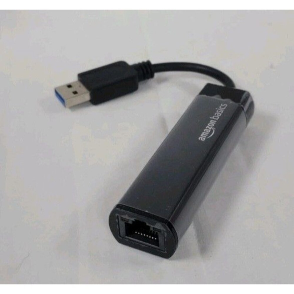 AmazonBasics USB 3.0 to 10/100/1000 Gigabit Ethernet Internet Adapter NEW %
